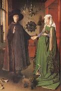 Jan Van Eyck Giovanni Arnolfini and his Bride painting